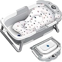 Imagina una bañera diseñada para facilitar el baño de tu bebé, combinando funcionalidad y comodidad en un solo producto. La ITMNMNL Bañera Plegable para Bebés es una solución práctica y moderna, ideal tanto para las necesidades diarias como para los viajes. Esta bañera tiene un diseño plegable que te permite guardarla fácilmente en espacios reducidos, como un armario o detrás de una puerta, lo que es perfecto para hogares con poco espacio.

El material de la bañera es suave y seguro para la delicada piel de tu bebé, evitando cualquier tipo de irritación. En su interior, encontrarás un cojín especialmente diseñado para proporcionar soporte y comodidad al bebé durante el baño. Este cojín es antides