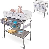 Imagina un cambiador de bebés que combina funcionalidad y estilo en un solo producto, especialmente diseñado para facilitarte la vida como padre o madre. El Mobiclinic® Kids es un cambiador de bebés con bañera integrada que destaca por su diseño moderno y atractivo, conocido como Trendy. Esta pieza multifuncional está equipada para ajustarse a tus necesidades diarias con la máxima comodidad.

El cambiador se puede ajustar en cuatro alturas diferentes, lo que te permite adaptarlo a tu altura ideal para evitar incomodidades o dolores de espalda mientras cuidas de tu pequeño. Además, cuenta con un termómetro incorporado, garantizando que el agua esté siempre a la temperatura perfecta para la delicada piel de tu bebé.

Este