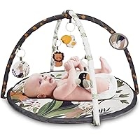 Imagina un espacio lleno de colores y sonidos diseñado especialmente para estimular y entretener a tu bebé desde sus primeros días. Este es el gimnasio para bebés 2 en 1 de Mobiclinic®, una combinación perfecta de gimnasio y alfombra de juegos que se convertirá en el rincón favorito de tu pequeño. 

Visualiza un tapete acolchado y suave, pensado para proporcionar el máximo confort y seguridad a tu bebé. El diseño Dreamland presenta un patrón colorido y atractivo que capta la atención del pequeño, fomentando la curiosidad y el desarrollo visual. La alfombra es lo suficientemente amplia para que tu bebé pueda moverse libremente mientras explora su entorno.

Encima de este tapete se alzan dos arcos
