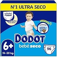 Imagina un paquete grande y robusto de pañales que se presenta con un diseño limpio y moderno, ideal para padres que buscan lo mejor para la comodidad de sus bebés. Este es el Dodot Pañales Bebé-Seco Talla 6+, un paquete que contiene 96 unidades, diseñado específicamente para niños que pesan entre 14 y 20 kg. El envase es lo suficientemente compacto para almacenarse fácilmente, pero contiene una gran cantidad de pañales para asegurar que siempre tengas uno a mano cuando lo necesites.

Cada pañal está confeccionado con una suavidad extraordinaria, pensada para la delicada piel de los bebés. Al sostener uno, puedes sentir su ligereza, pero también su firmeza, lo