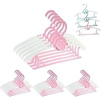 Imagínate unas perchas diseñadas especialmente para la ropa de los más pequeños de la casa, en un suave y encantador color rosa que añade un toque de dulzura al armario. Este juego incluye 20 perchas infantiles que no solo son prácticas, sino también visualmente atractivas. Cada percha está fabricada con un material resistente y duradero, asegurando que pueden soportar el uso diario sin deformarse.

Una característica destacable de estas perchas es su diseño ajustable, lo que significa que pueden adaptarse a diferentes tamaños de prendas a medida que tu bebé crece. Además, su superficie está recubierta con un material antideslizante que mantiene la ropa en su lugar, evitando que las pequeñas cam