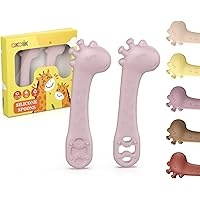 Imagina un par de cucharas diseñadas especialmente para los más pequeños que están comenzando a explorar el mundo de la alimentación. Estas son las akolik PreCucharas Para Bebes, un set de dos cucharas de aprendizaje perfectas para bebés a partir de 4 meses. Cada cuchara está hecha de silicona suave y flexible, completamente libre de BPA, lo que las hace seguras para que los bebés las mastiquen o muerdan mientras aprenden a comer.

El diseño de estas cucharas es encantador y práctico. Tienen un mango ergonómico con forma de jirafa, lo que no solo les da un aspecto juguetón y atractivo para los niños, sino que también facilita que las pequeñas manos