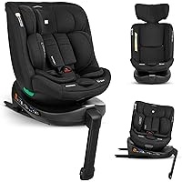 Imagina una silla de coche que combina seguridad, comodidad y versatilidad, todo en un elegante color negro. Te presento la KikkaBoo i-Size i-SECURE. Esta silla está diseñada para acompañar a tu hijo desde que es un recién nacido hasta que ya es casi un adolescente, cubriendo un rango de altura de 40 a 150 cm y soportando un peso de 0 a 36 kg, lo que equivale a una edad de 0 a 12 años.

Su diseño es robusto y moderno, destacando por su sistema de anclaje ISOFIX que garantiza una instalación firme y segura al asiento del coche. La silla es completamente giratoria a 360 grados, lo que facilita enorm